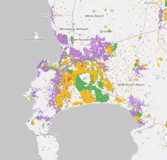 South Africa Race Map